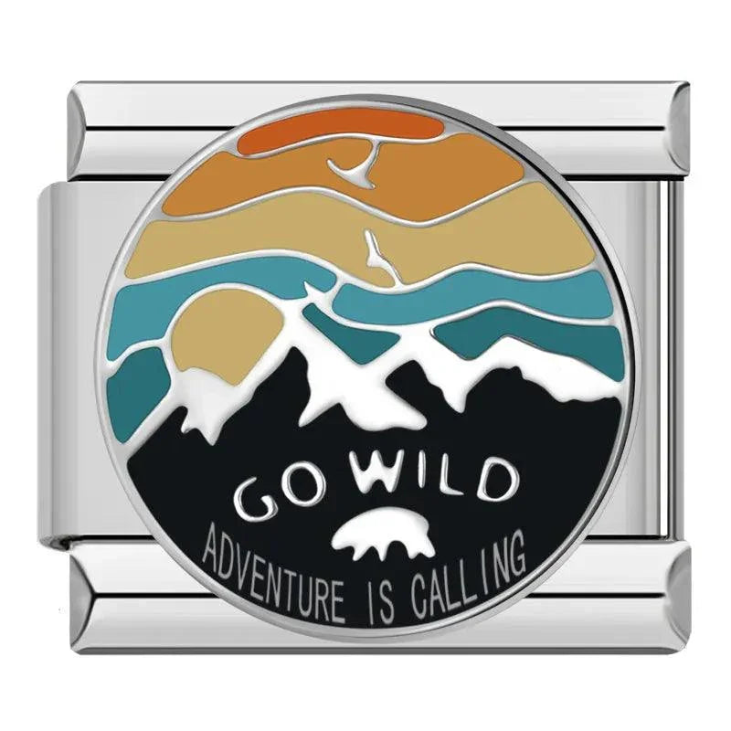 Go Wild, Adventure is Calling, on Silver - Charms Official