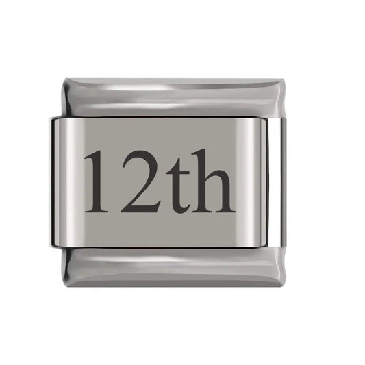 12th, on Silver - Charms Official