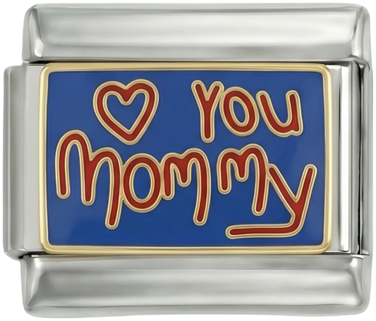Blue Plate, I Love You Mommy, on Silver - Blue-Plate-I-Love-You-Mommy-on-Silver.png