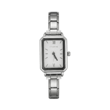 ساعة Como الفضية – إصدار بمينا أبيض