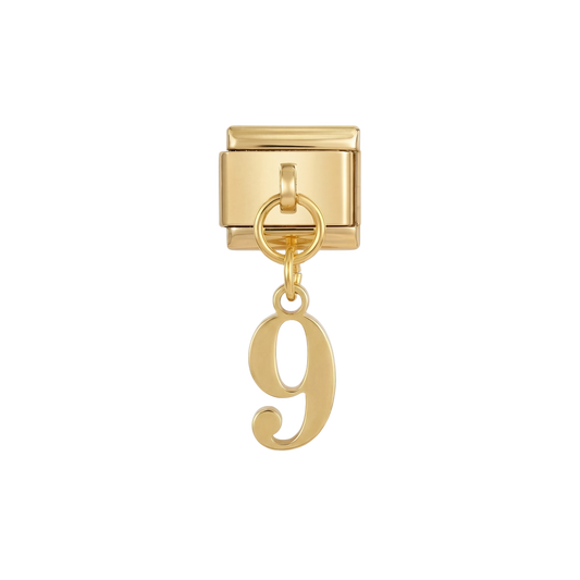 Number 9, Hanging, on Gold