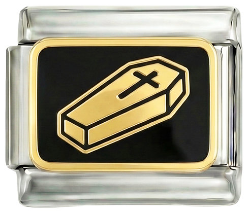 Gold Coffin on Silver