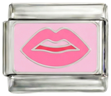 Pink Lips on Silver