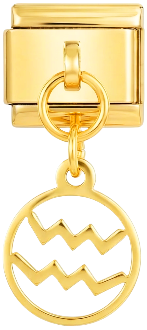 Aquarius Sign Hanging on Gold - aquarius-sign-hanging-on-gold.png