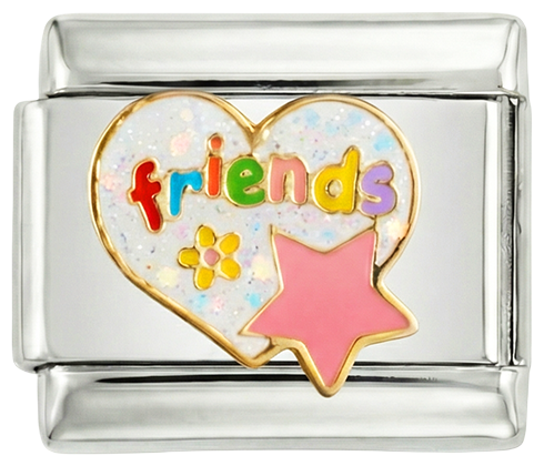 Friends Heart with Flower and Star - friends-heart-with-flower-and-star-on-silver.png