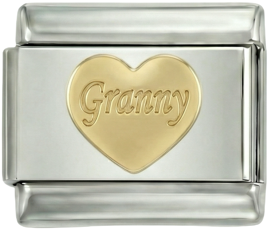 Heart, Love Granny in Gold, on Silver - heart-love-granny-in-gold-on-silver.png