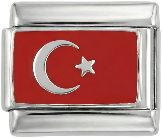 Turkey Flag, on Silver - turkey-on-silver.png