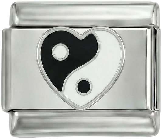 Yin & Yang Heart, Black and White - yin-yang-heart-black-and-white.png